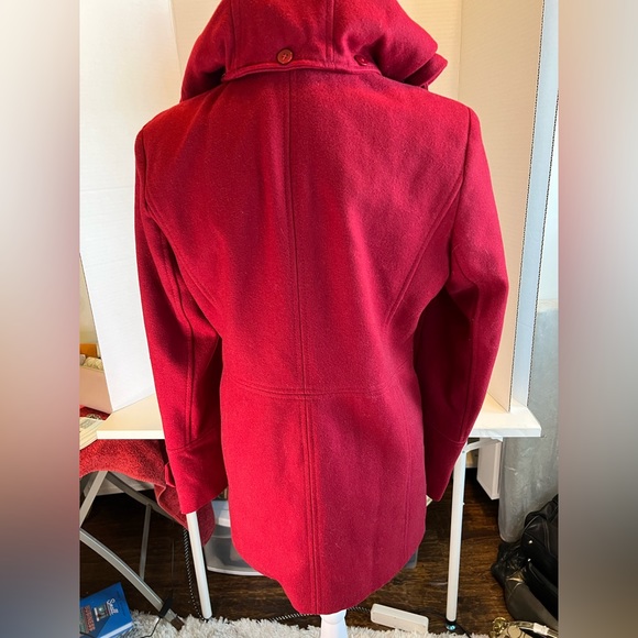 Michael Kors Red Wool Coat with Hood size 6P - Picture 5 of 14